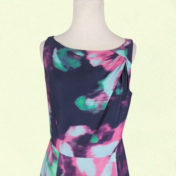 Kate Spade Dress 8 Olivia Jumbo Floral Watercolor Fit & Flare Summer Party - Picture 2 of 7